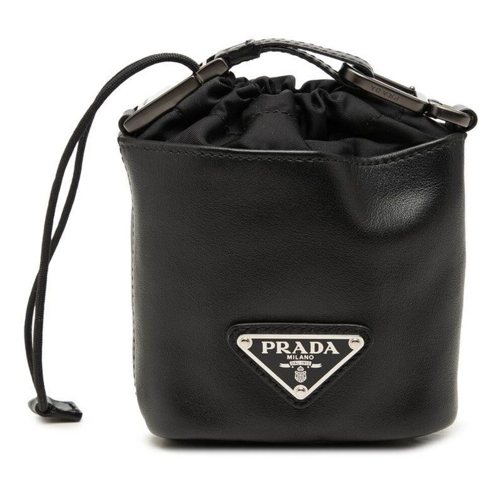 Prada Triangle Logo Drawstring Pouch